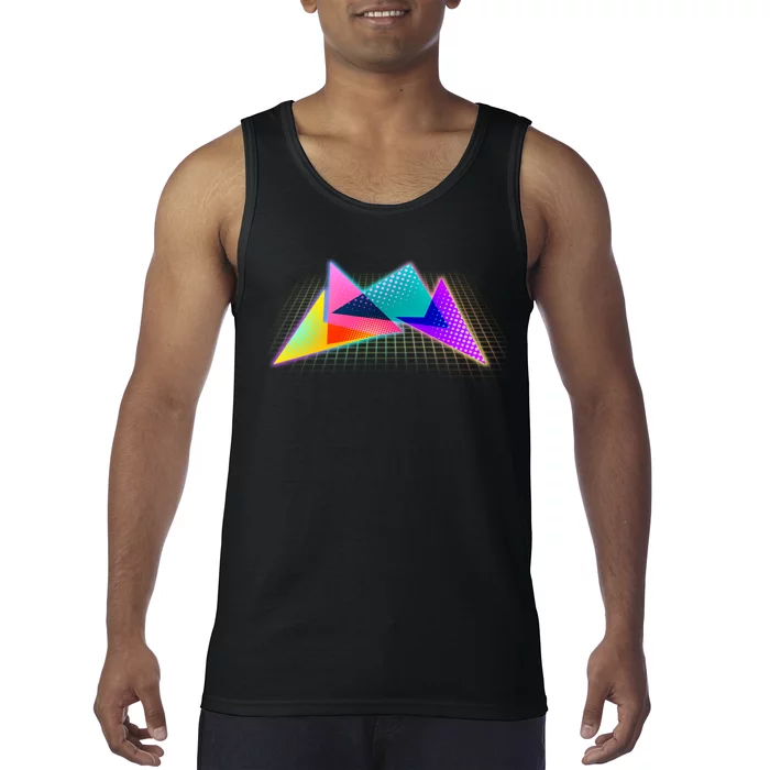 Retro Neon Geometric Tank Top