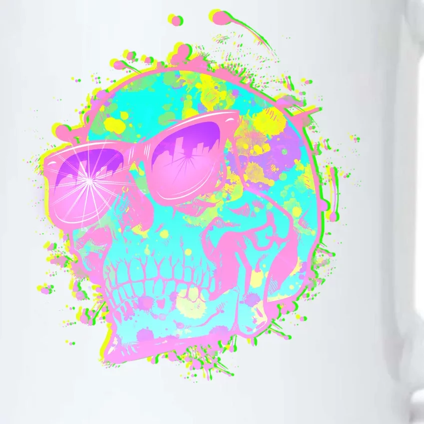 Retro Neon Skull Black Color Changing Mug