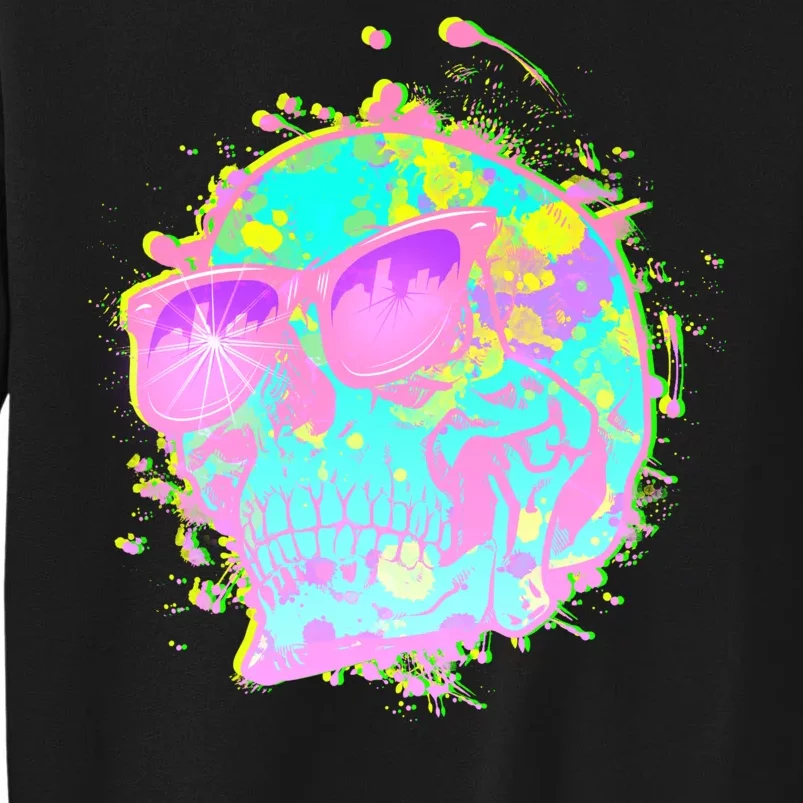 Retro Neon Skull Tall Sweatshirt