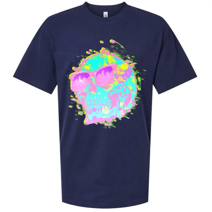 Retro Neon Skull Sueded Cloud Jersey T-Shirt