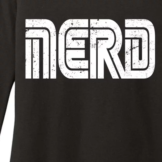 Retro Nerd Gamer Logo Womens CVC Long Sleeve Shirt