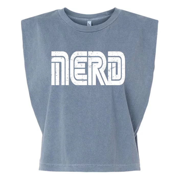 Retro Nerd Gamer Logo Garment-Dyed Women's Muscle Tee