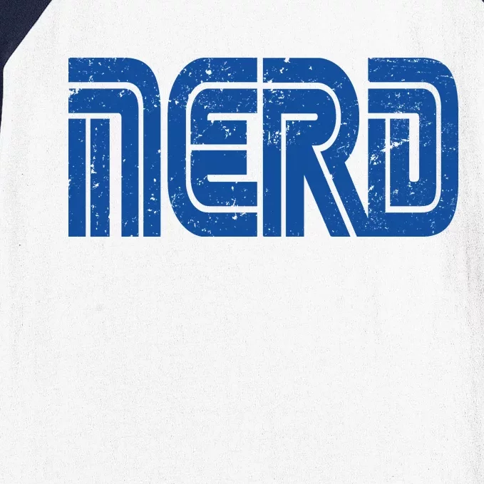 Retro Nerd Gamer Logo Baseball Sleeve Shirt