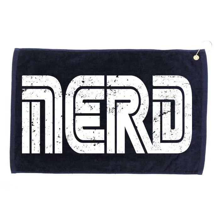 Retro Nerd Gamer Logo Grommeted Golf Towel