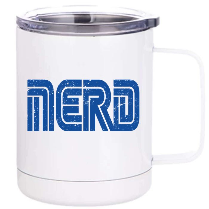 Retro Nerd Gamer Logo Front & Back 12oz Stainless Steel Tumbler Cup