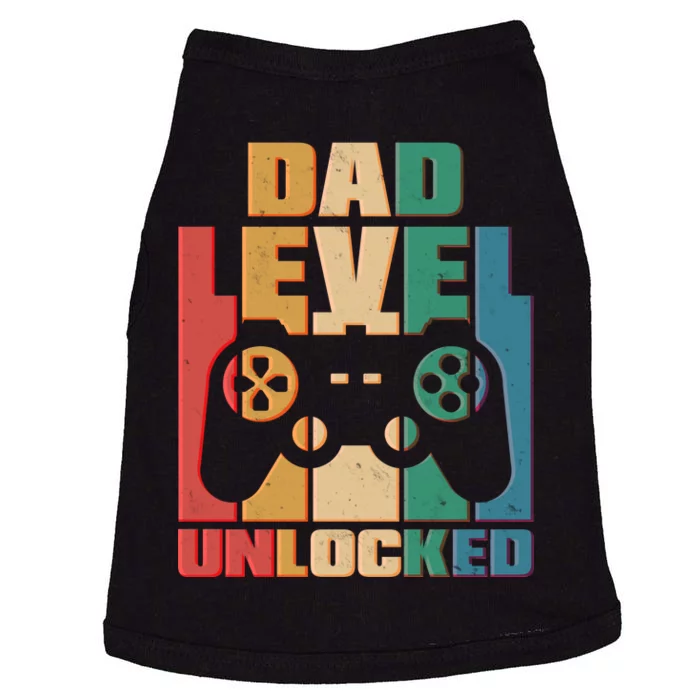 Retro New Dad Level Unlocked Video Gamer Doggie Tank