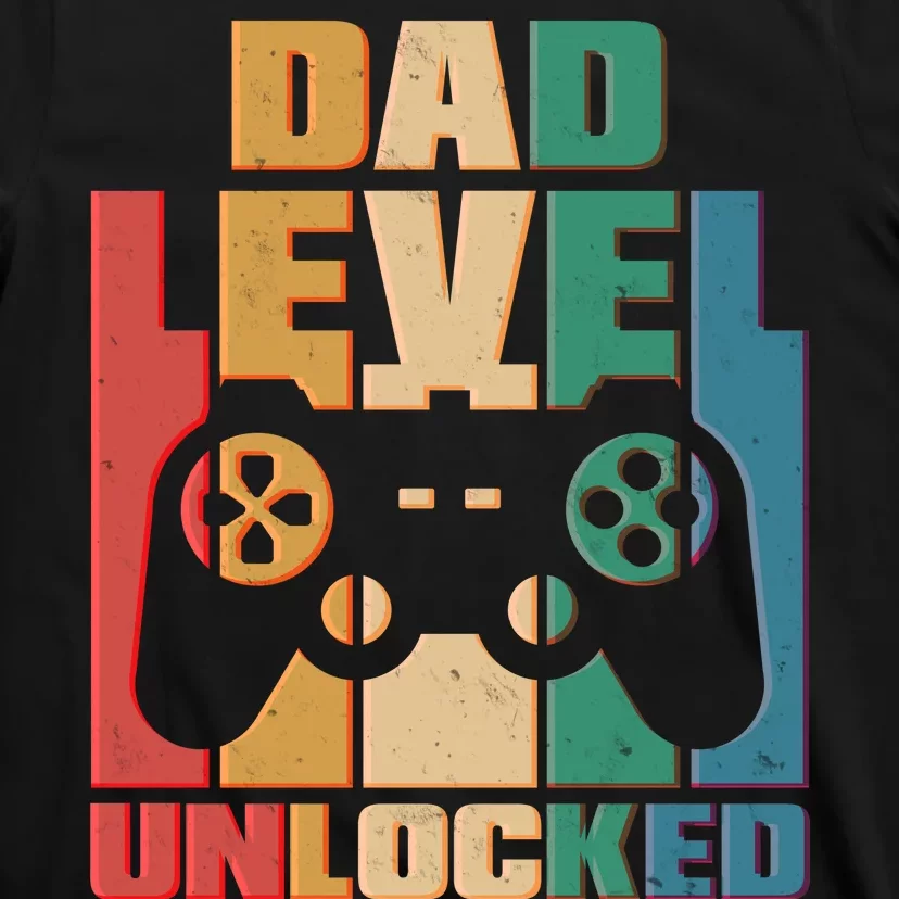 Retro New Dad Level Unlocked Video Gamer T-Shirt