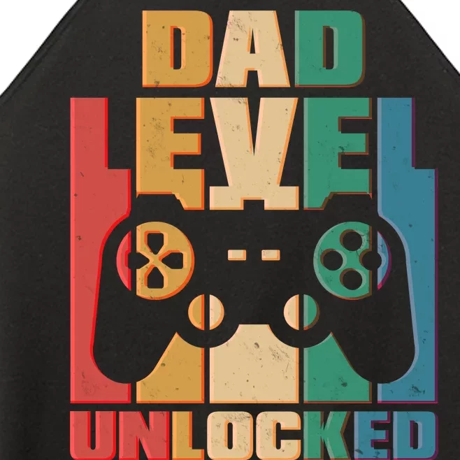 Retro New Dad Level Unlocked Video Gamer Women’s Perfect Tri Rocker Tank