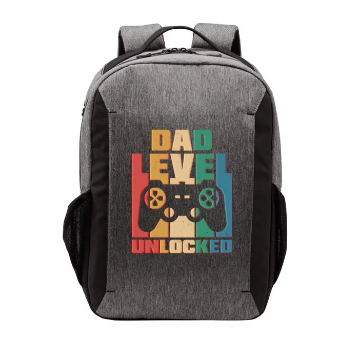 Retro New Dad Level Unlocked Video Gamer Vector Backpack