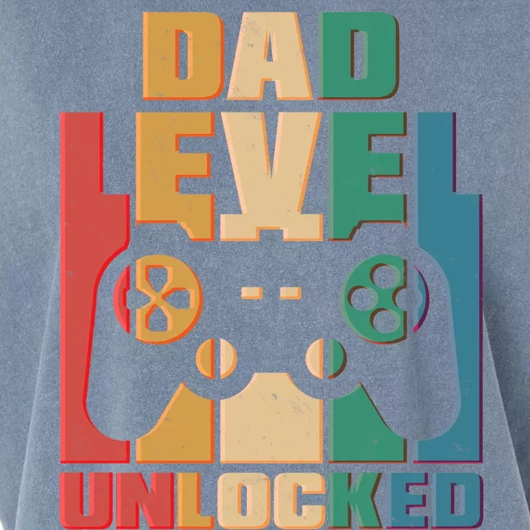 Retro New Dad Level Unlocked Video Gamer Garment-Dyed Women's Muscle Tee