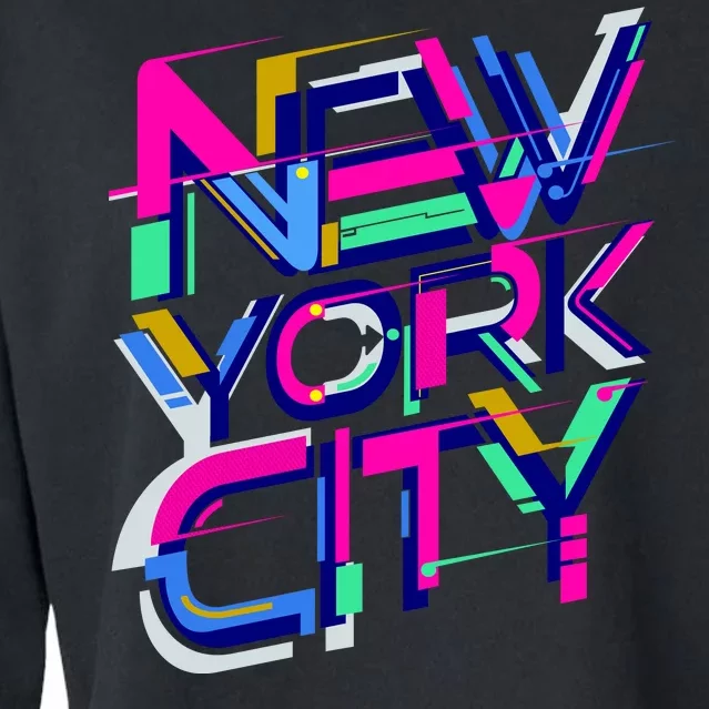 Retro New York City Cropped Pullover Crew