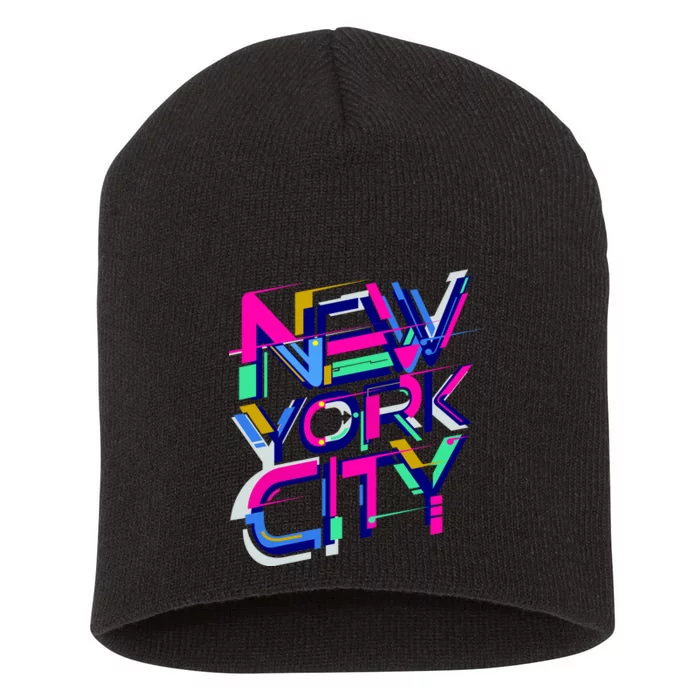 Retro New York City Short Acrylic Beanie