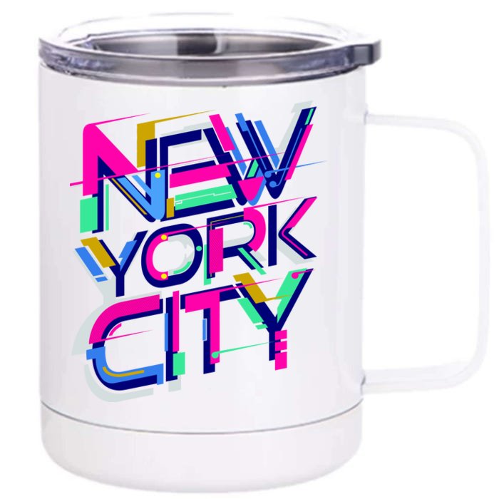 Retro New York City Front & Back 12oz Stainless Steel Tumbler Cup