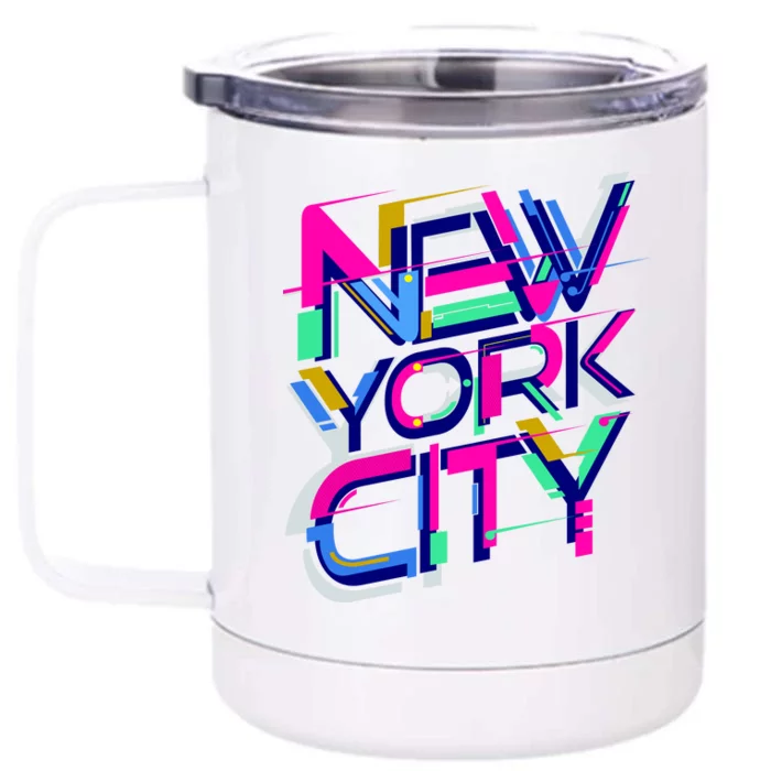 Retro New York City Front & Back 12oz Stainless Steel Tumbler Cup