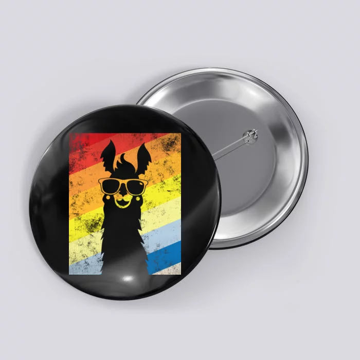 Retro No Drama Llama Button