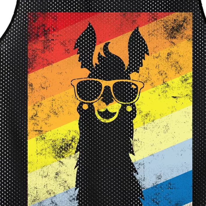 Retro No Drama Llama Mesh Reversible Basketball Jersey Tank