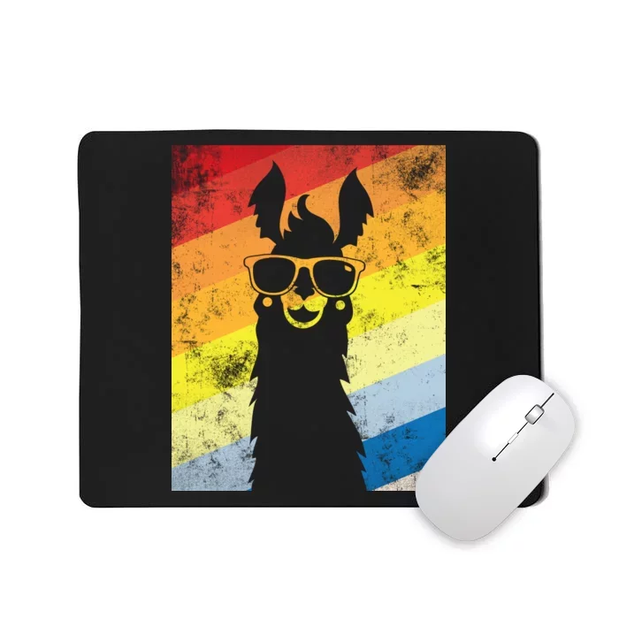 Retro No Drama Llama Mousepad