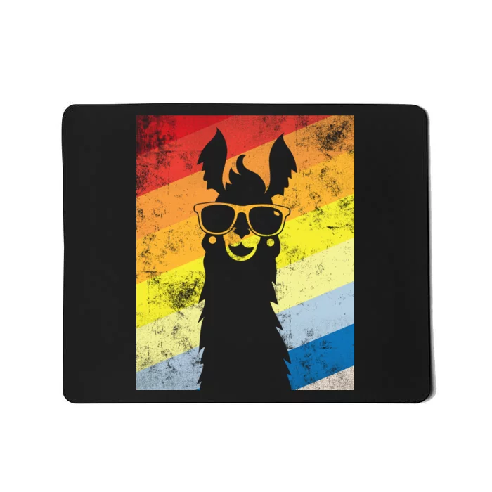 Retro No Drama Llama Mousepad