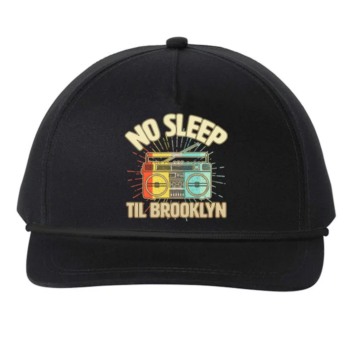 Retro No Sleep Til Brooklyn Snapback Five-Panel Rope Hat