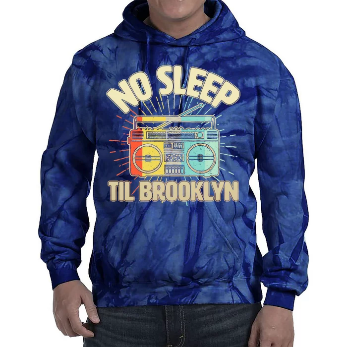 Retro No Sleep Til Brooklyn Tie Dye Hoodie