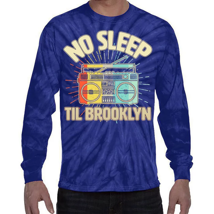 Retro No Sleep Til Brooklyn Tie-Dye Long Sleeve Shirt