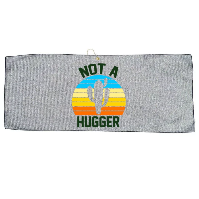 Retro Not A Hugger Funny Large Microfiber Waffle Golf Towel