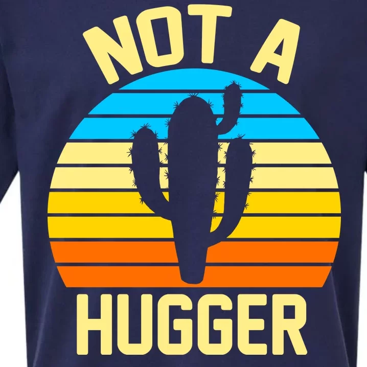 Retro Not A Hugger Funny Sueded Cloud Jersey T-Shirt