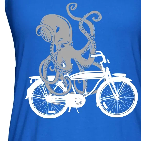 Retro Octopus Bike Ladies Essential Flowy Tank