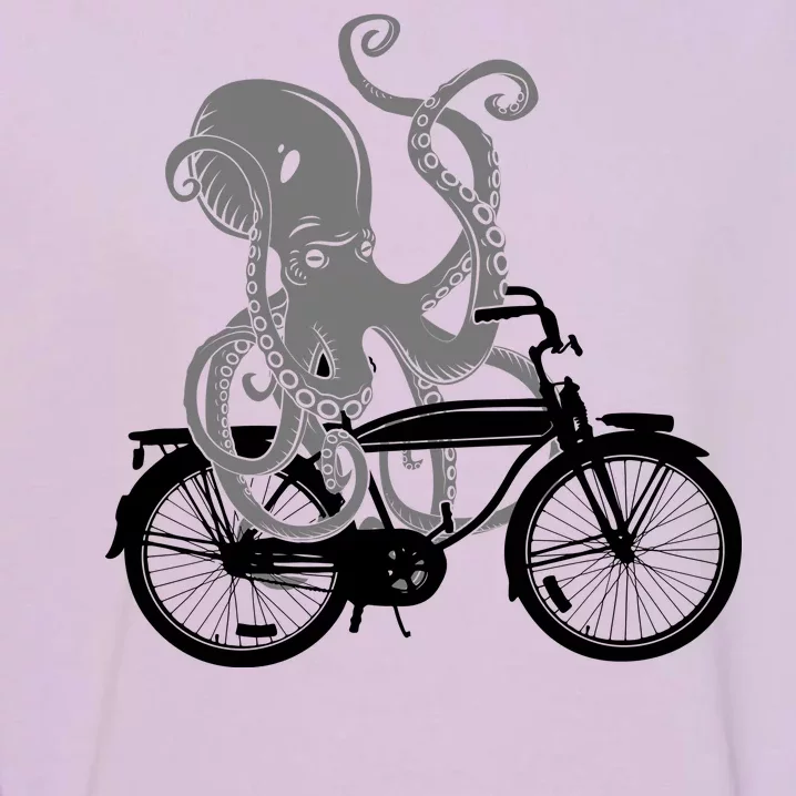 Retro Octopus Bike Garment-Dyed Sweatshirt