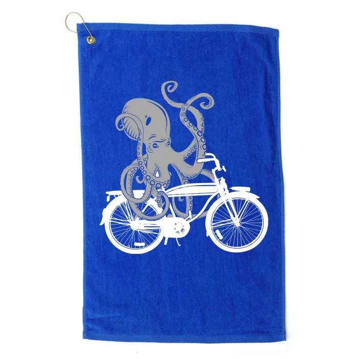 Retro Octopus Bike Platinum Collection Golf Towel