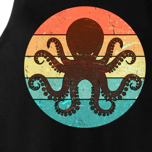 Retro Octopus Kraken Ladies Tri-Blend Wicking Tank