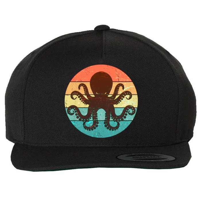 Retro Octopus Kraken Wool Snapback Cap