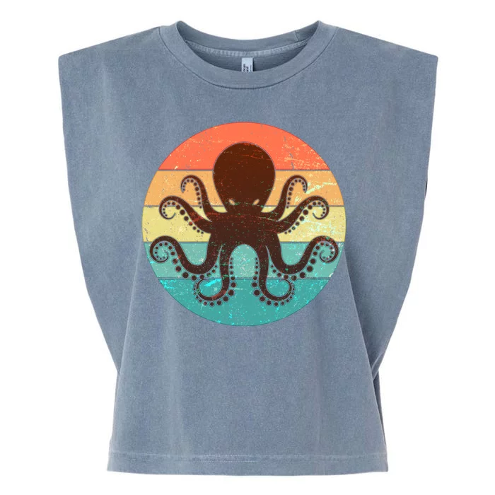 Retro Octopus Kraken Garment-Dyed Women's Muscle Tee