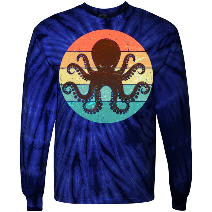 Retro Octopus Kraken Tie-Dye Long Sleeve Shirt