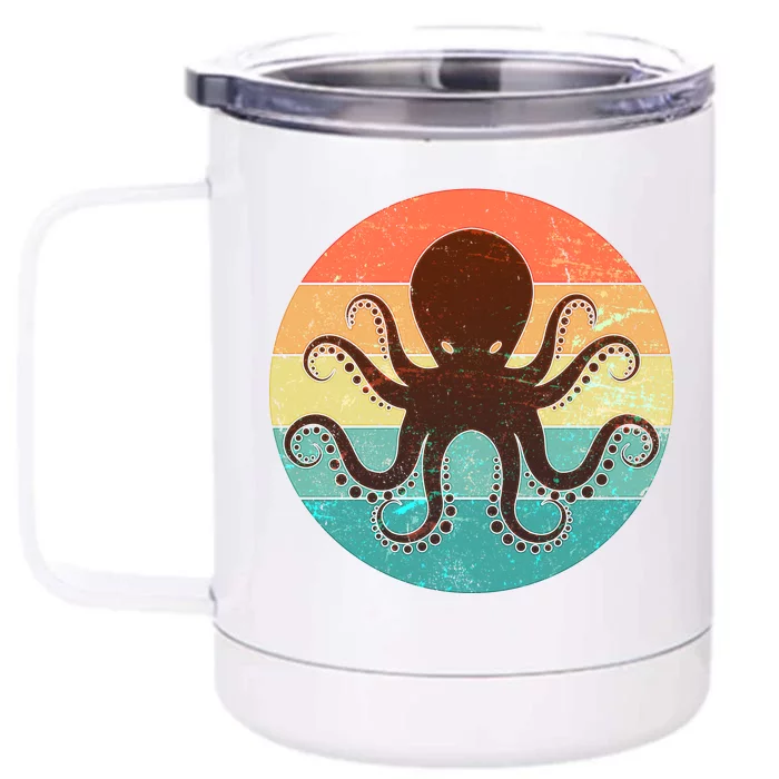 Retro Octopus Kraken Front & Back 12oz Stainless Steel Tumbler Cup