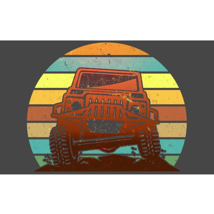 Retro Off Road Truck 4x4 Sunset Bumper Sticker