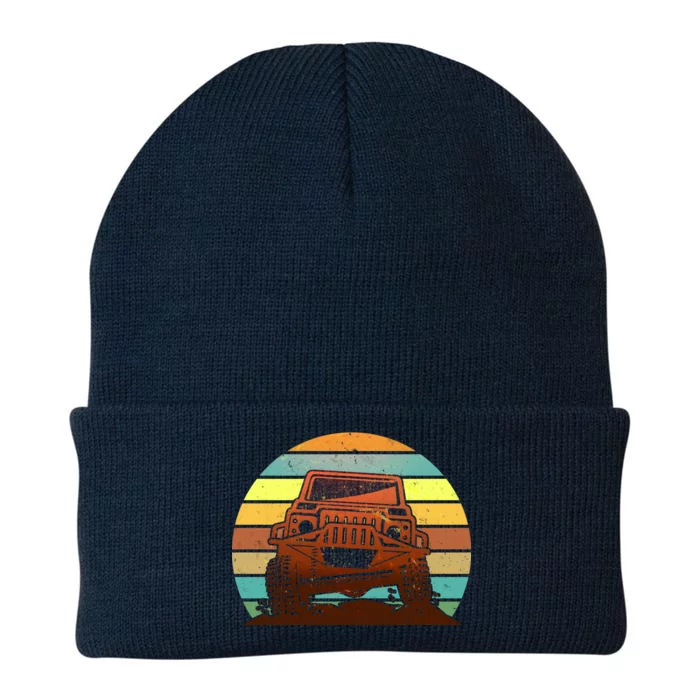 Retro Off Road Truck 4x4 Sunset Knit Cap Winter Beanie