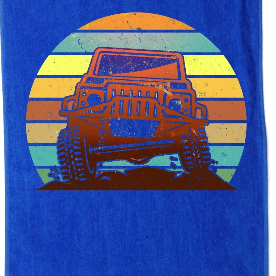 Retro Off Road Truck 4x4 Sunset Platinum Collection Golf Towel