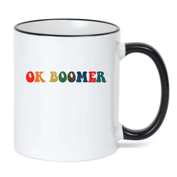 Retro Ok Boomer Black Color Changing Mug