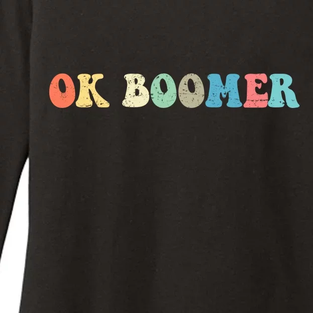 Retro Ok Boomer Womens CVC Long Sleeve Shirt