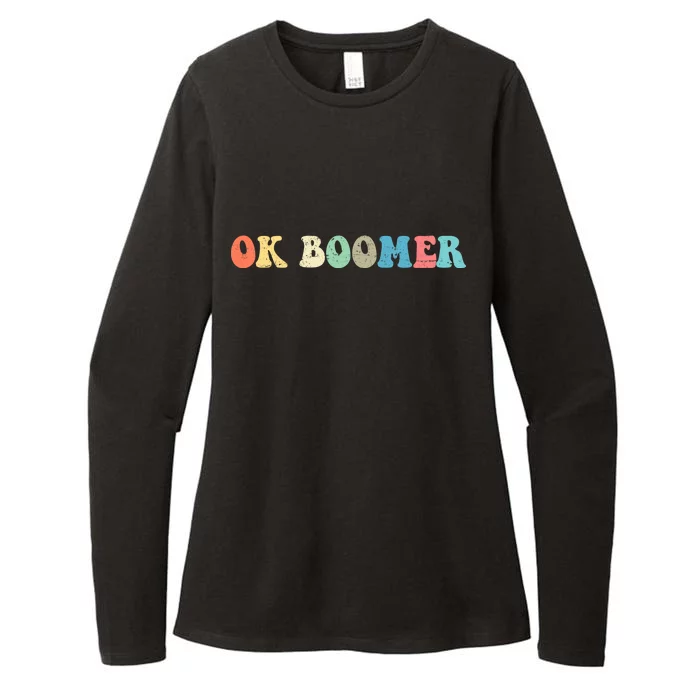 Retro Ok Boomer Womens CVC Long Sleeve Shirt