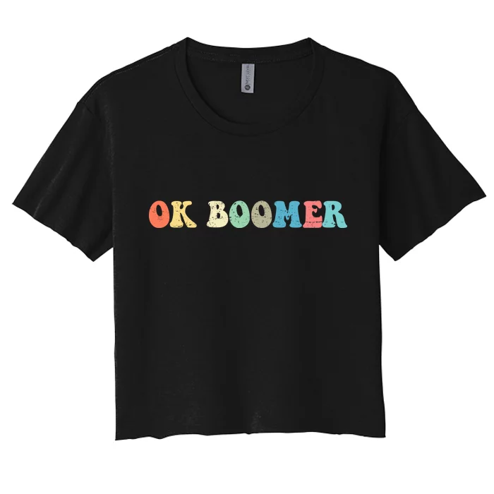 Retro Ok Boomer Women's Crop Top Tee