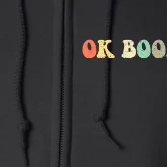 Retro Ok Boomer Full Zip Hoodie