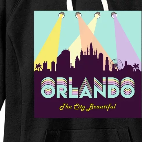 Retro Orlando Florida Women's Fleece Hoodie