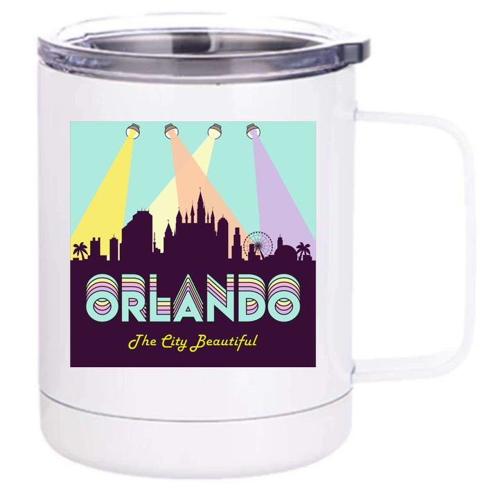 Retro Orlando Florida Front & Back 12oz Stainless Steel Tumbler Cup