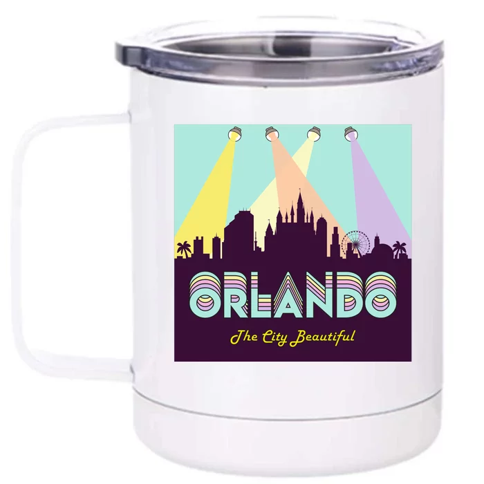 Retro Orlando Florida Front & Back 12oz Stainless Steel Tumbler Cup