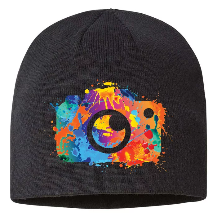 Retro Paint Camera 8 1/2in Sustainable Knit Beanie