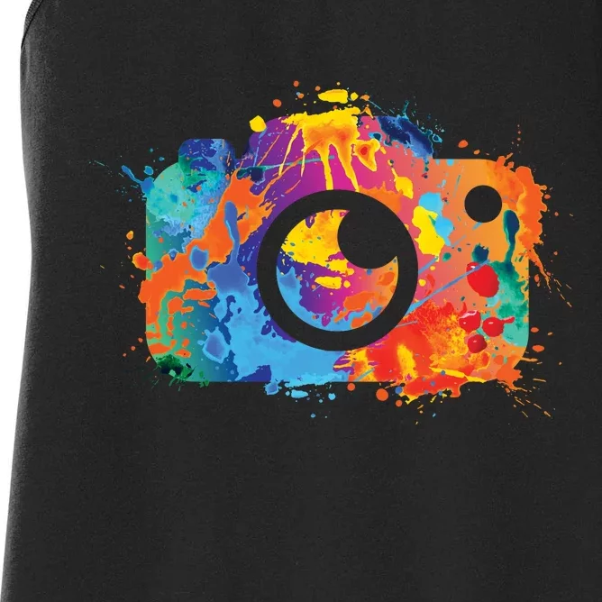 Retro Paint Camera Women's Racerback Tank