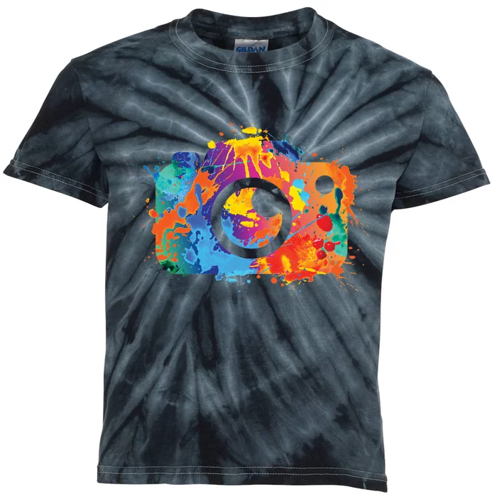 Retro Paint Camera Kids Tie-Dye T-Shirt