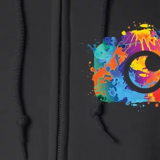 Retro Paint Camera Full Zip Hoodie